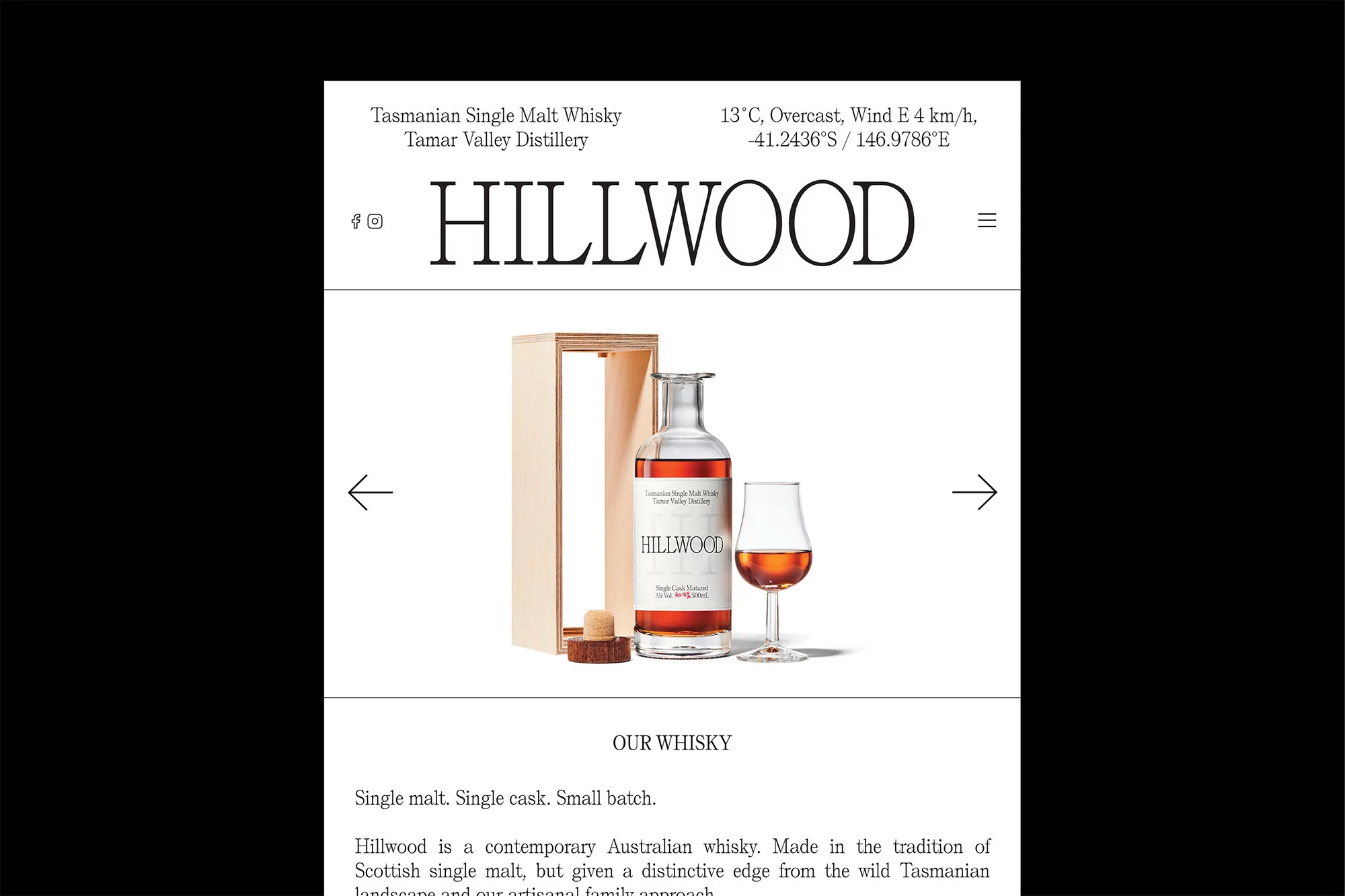 Never Now produces an elegant typographic identity for small-batch Australian whisky Hillwood