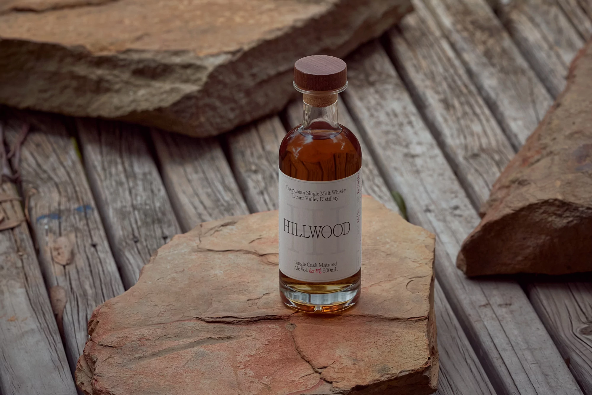 Never Now produces an elegant typographic identity for small-batch Australian whisky Hillwood