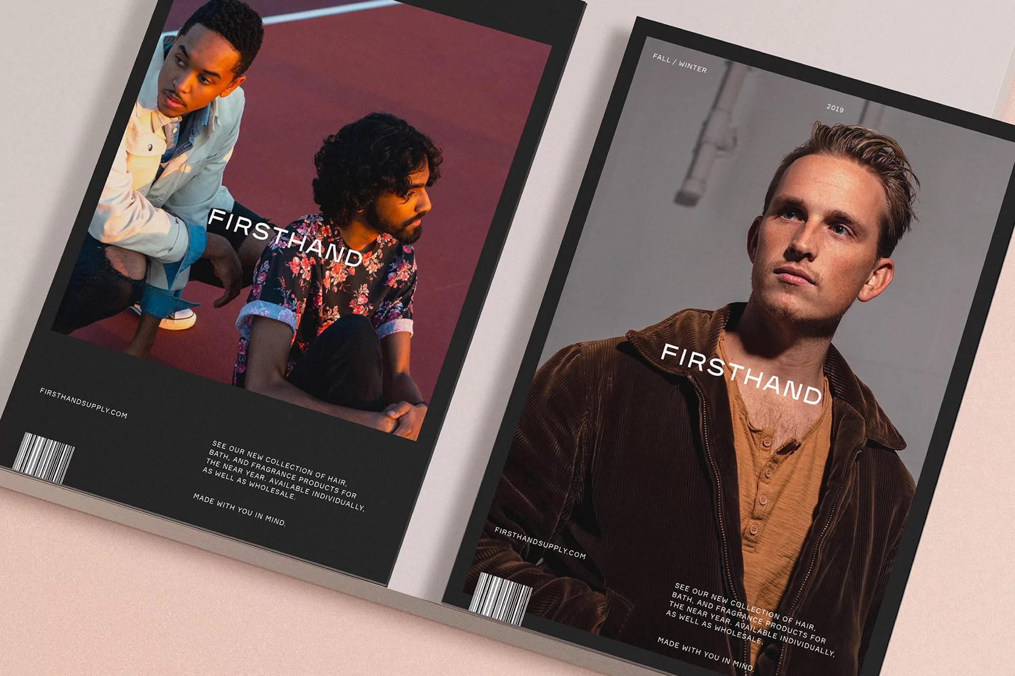 Parker's identity for Firsthand captures the cosmetics brand's industrial and humanitarian qualities