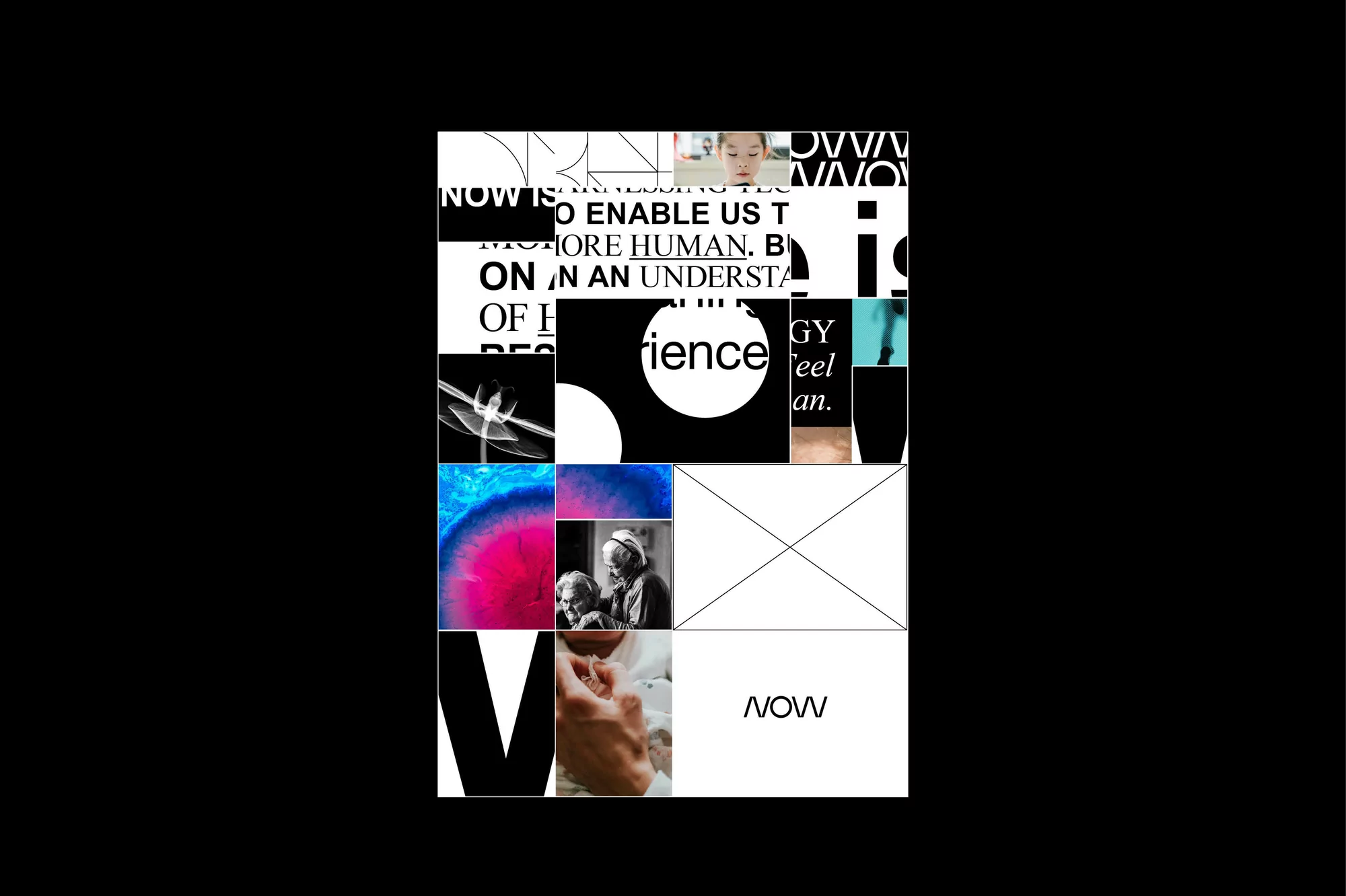 Ensemble’s identity for digital product company NOW explores constant shifts of information