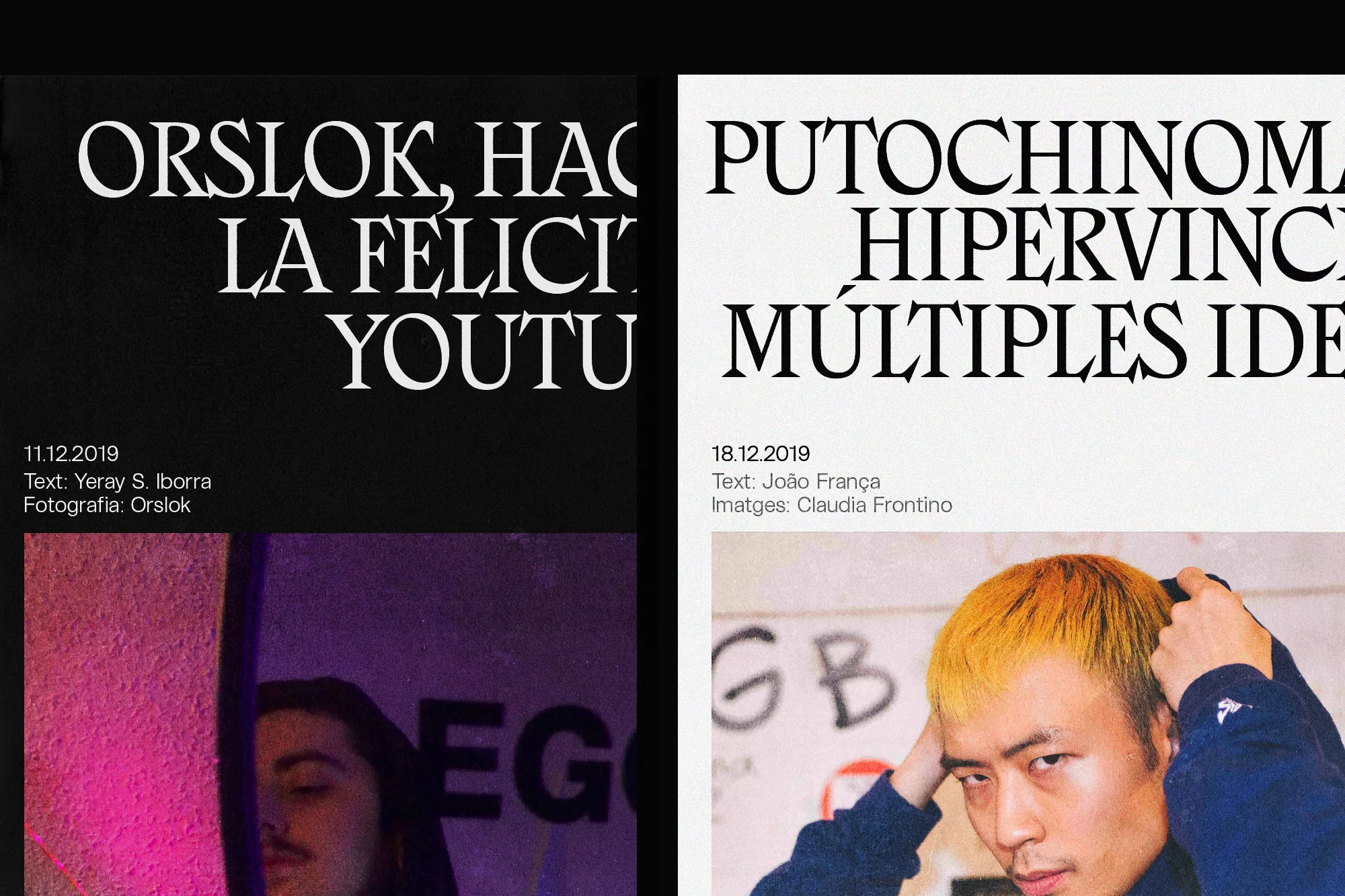 Réplica and Cristóbal Riesco create the identity for independent digital magazine Deriva