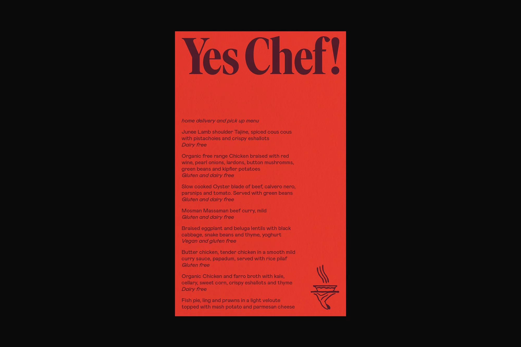 Toohey Creative brands Yes Chef!, a home dining solution for Australian's in need during the lockdown