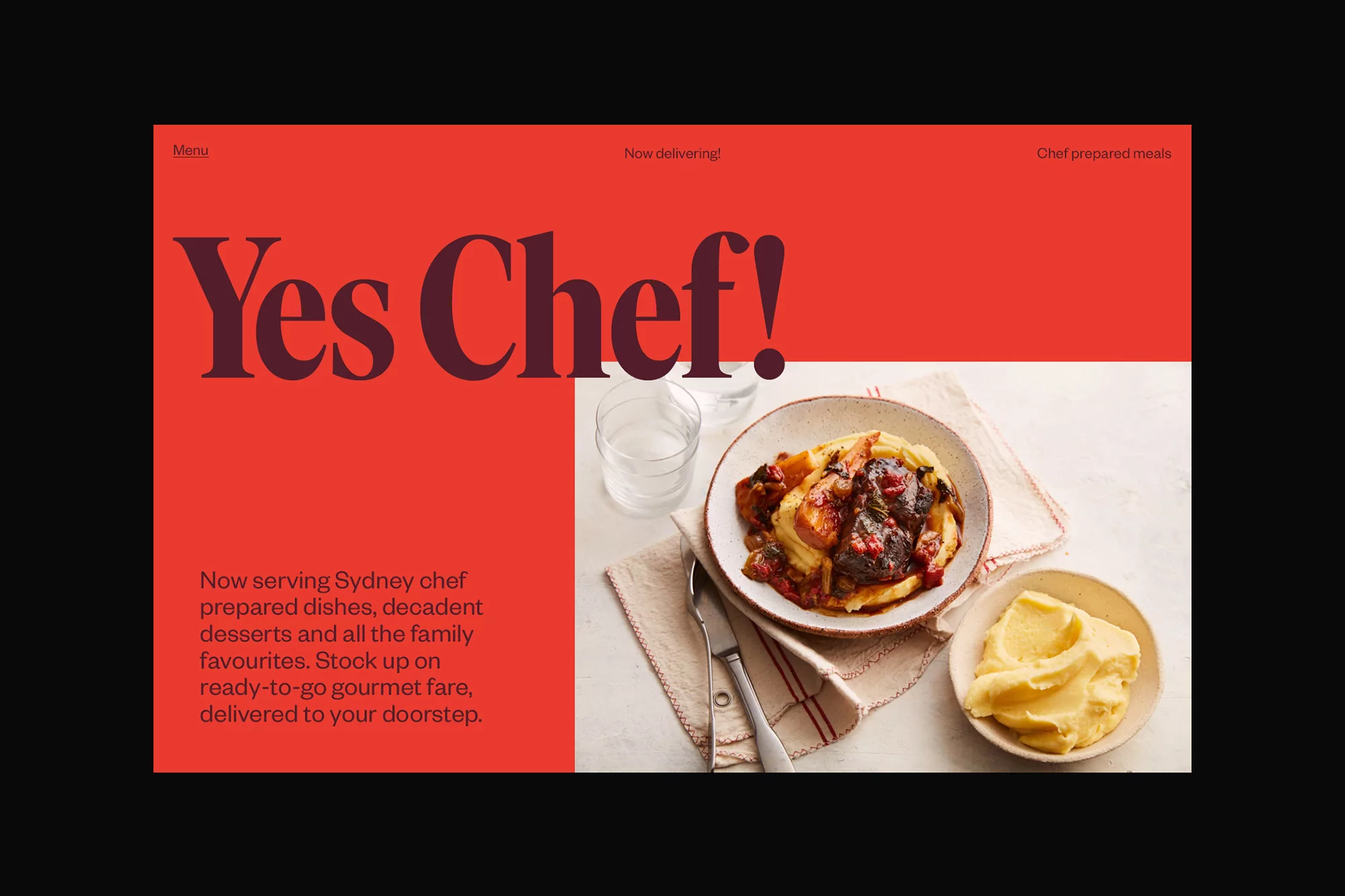 Toohey Creative brands Yes Chef!, a home dining solution for Australian's in need during the lockdown