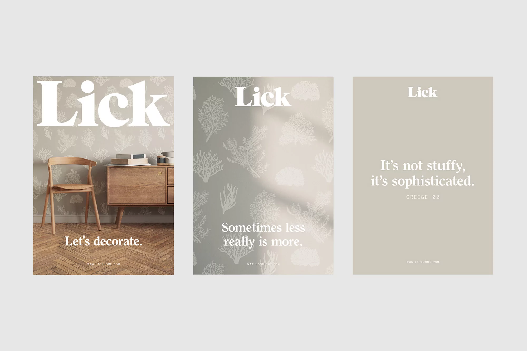 Two Times Elliott's identity for Lick positions the home decor brand as accessible and aspirational
