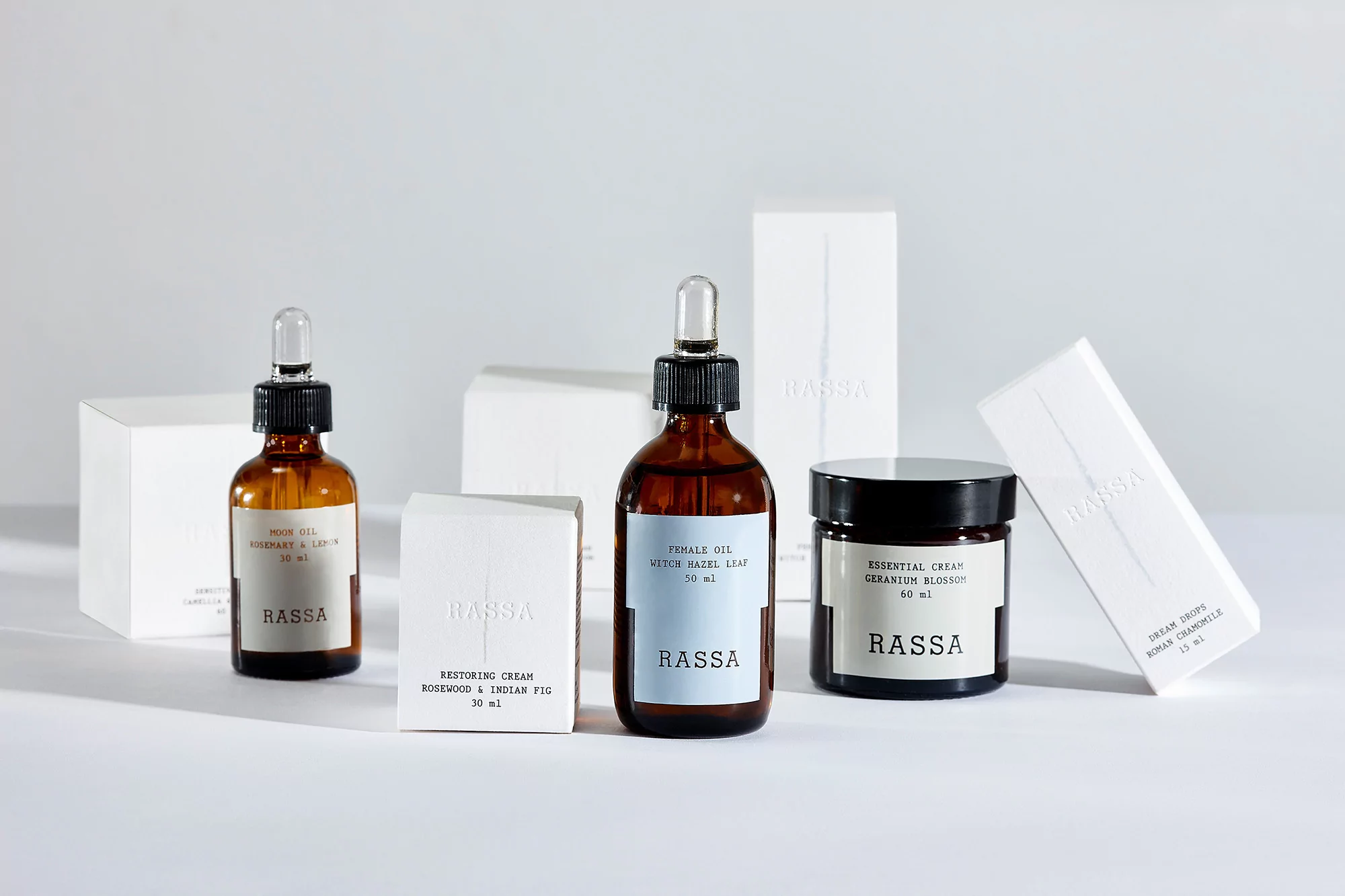 U.I.WD develops an elegant and understated packaging system for Spanish wellness brand RASSA