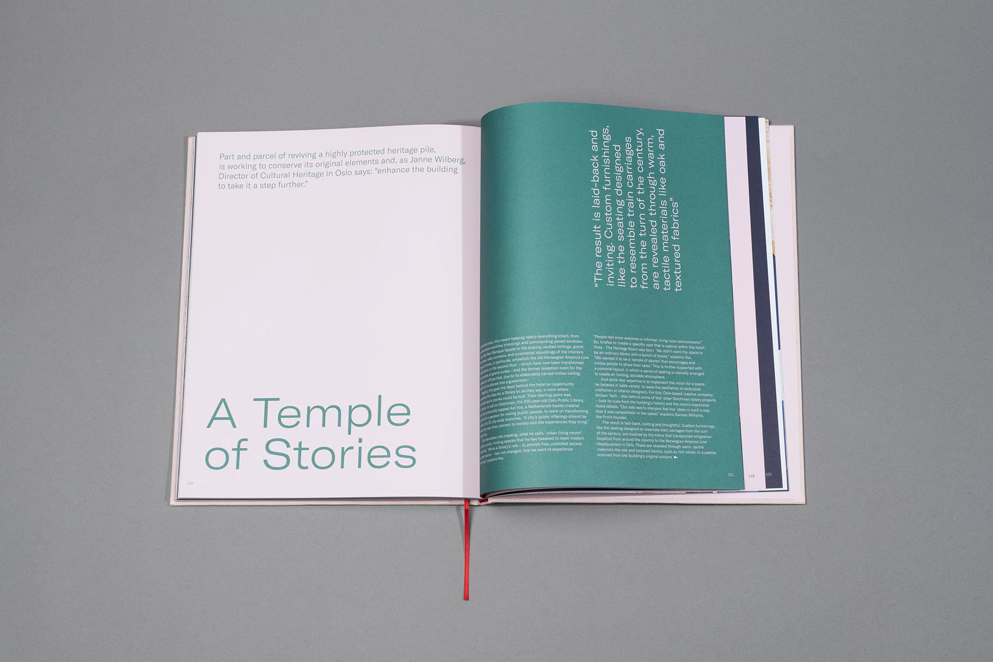 Scandinavian Design Group's book for Amerikalinjen connects the hotel's past, present and future