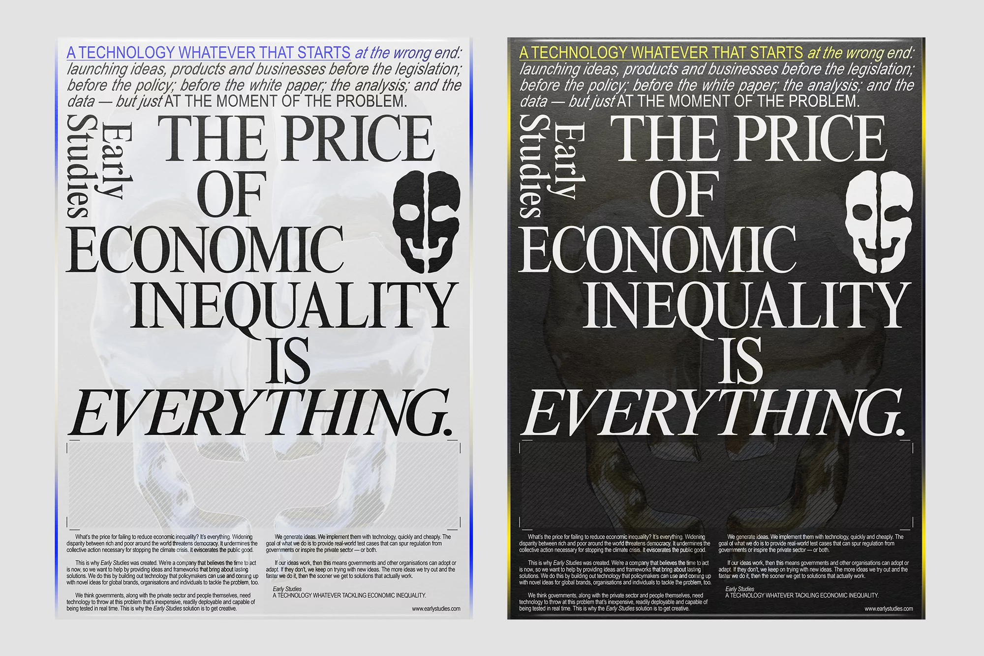Soft Power designs the identity for Early Studies, 'a technology whatever tackling economic inequality'