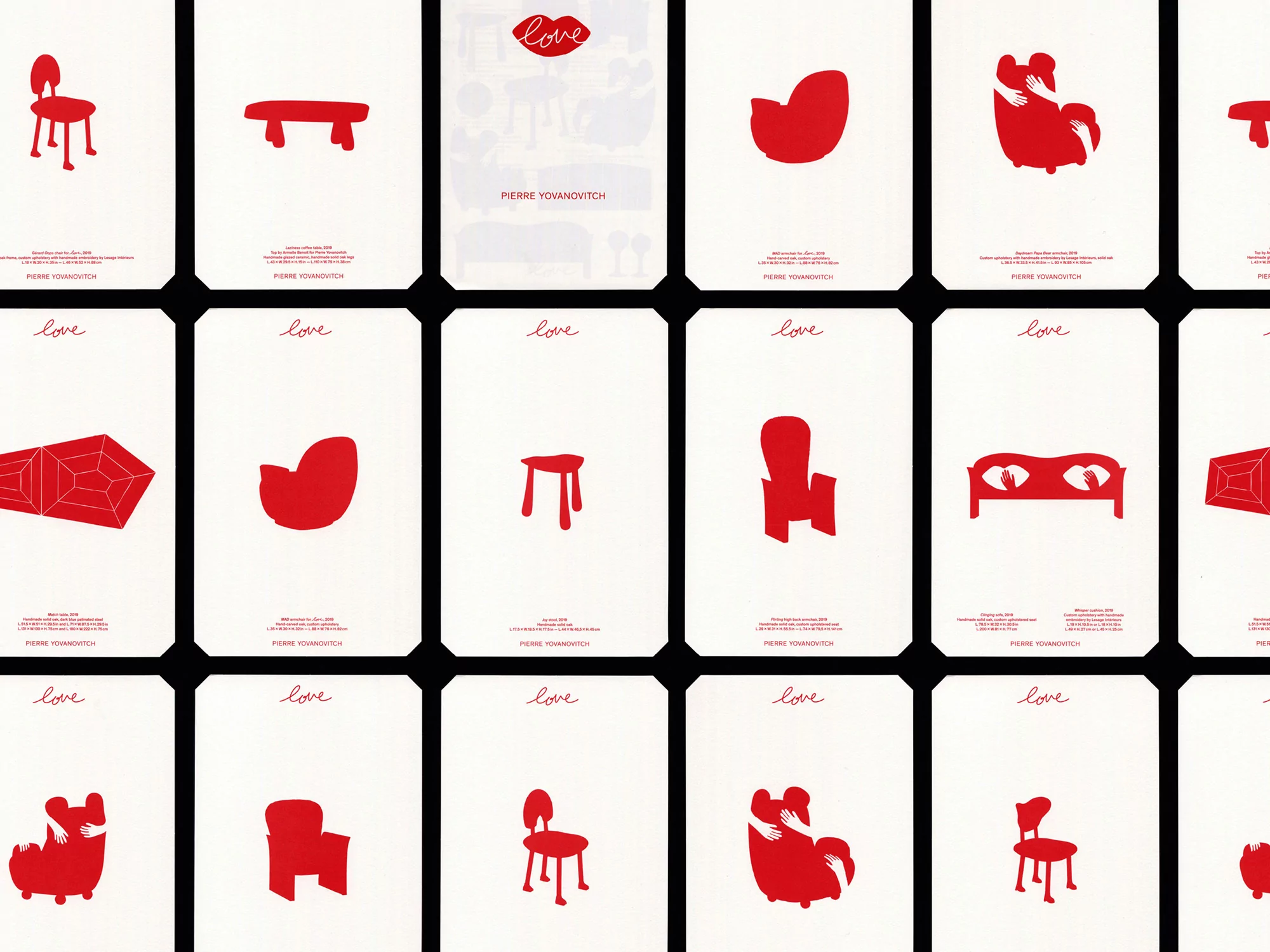 GeneralPublic's identity for Pierre Yovanovitch's Love exhibition captures the romantic theme of his work