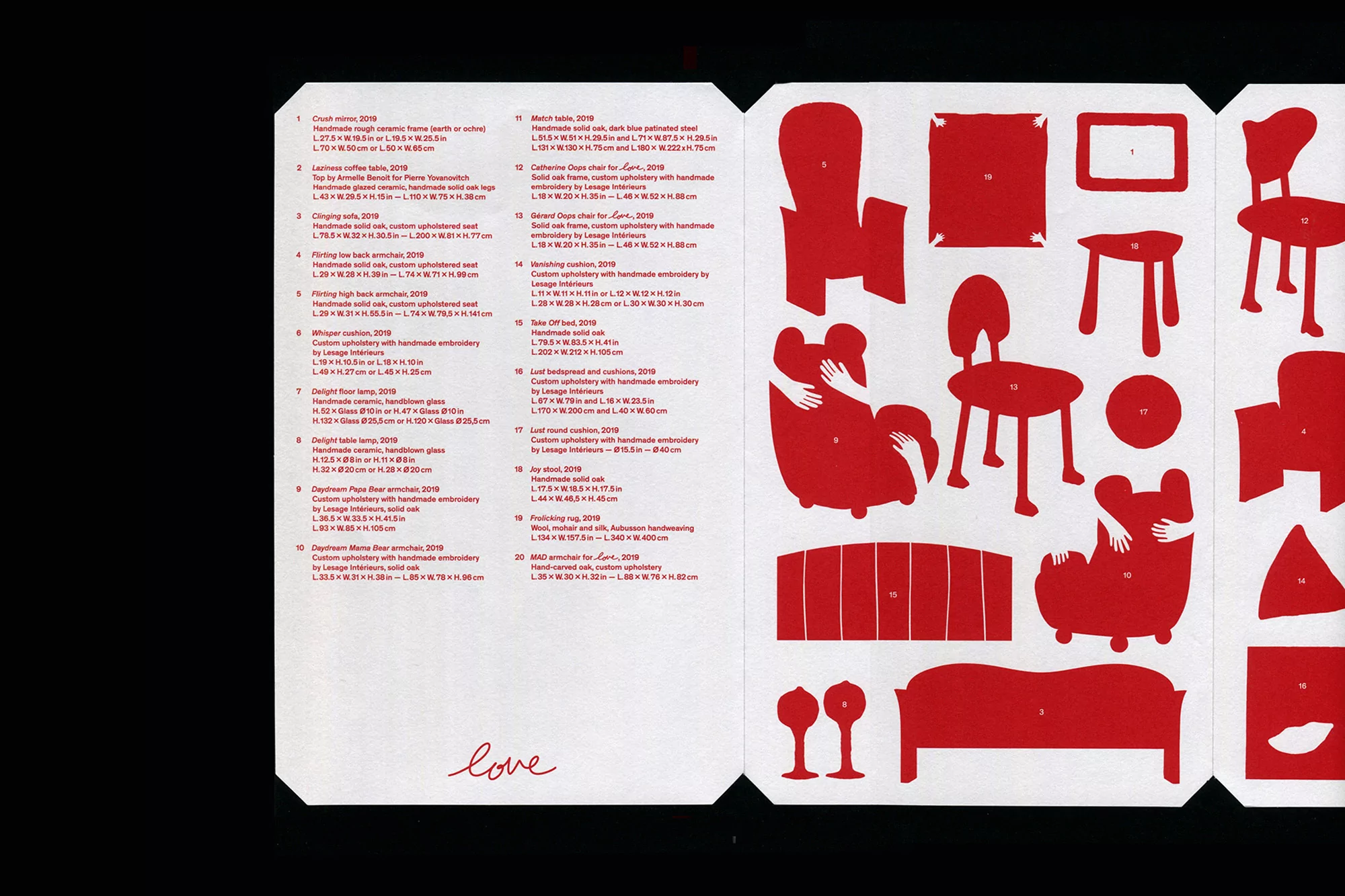 GeneralPublic's identity for Pierre Yovanovitch's Love exhibition captures the romantic theme of his work