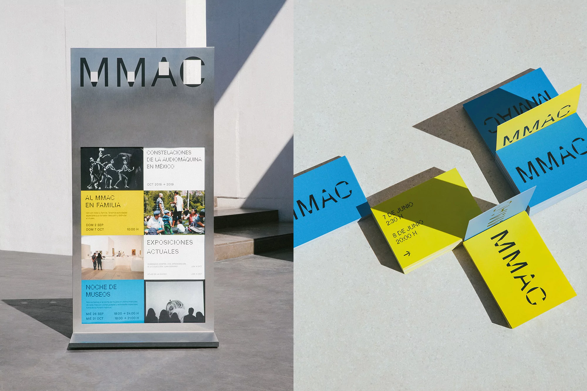 The rectangular forms of MMAC's architecture inspire its typographic identity by Sociedad Anonima