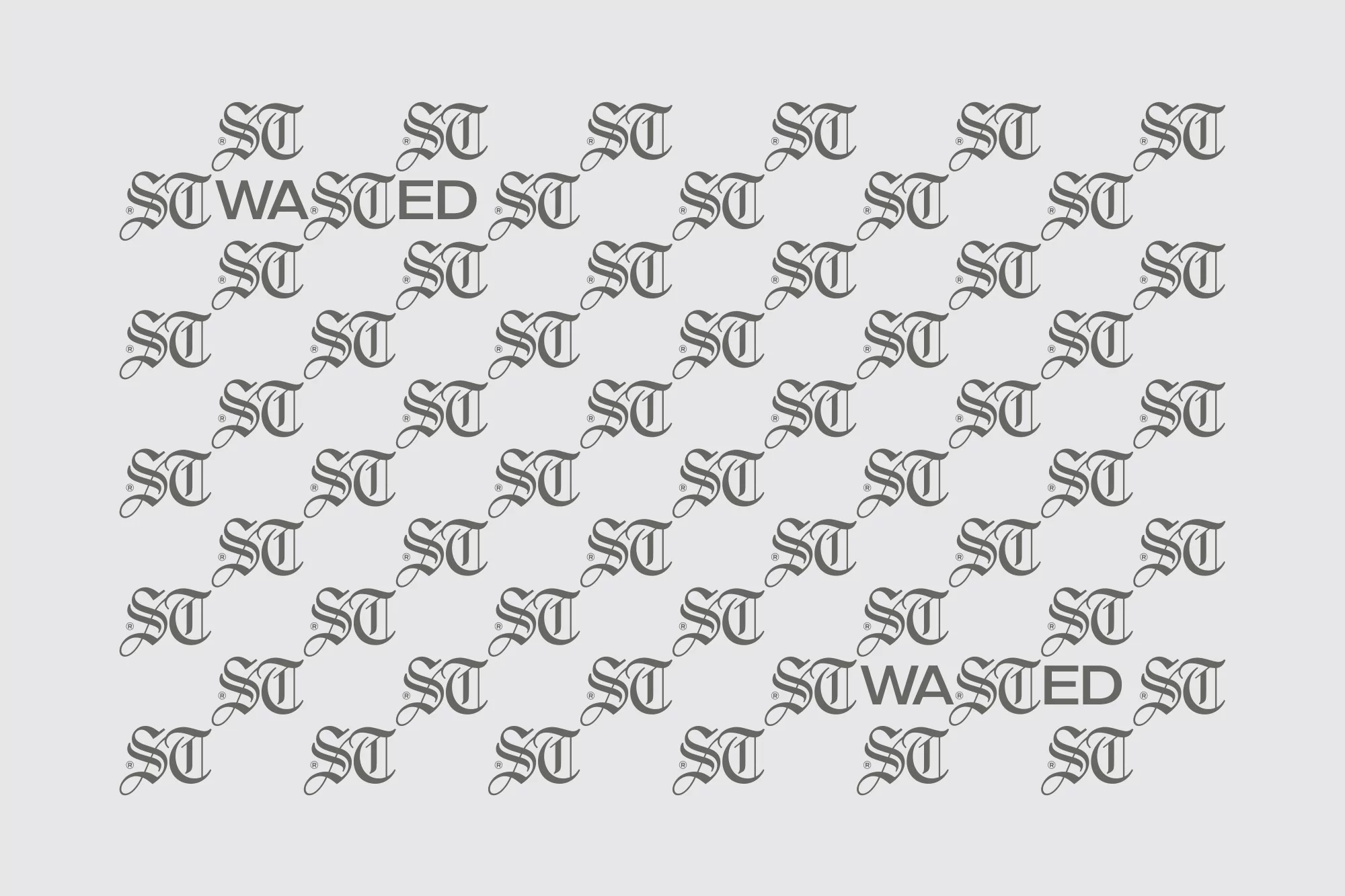 Plus Mûrs' identity for Wasted Paris plays on an important piece of German typographic history