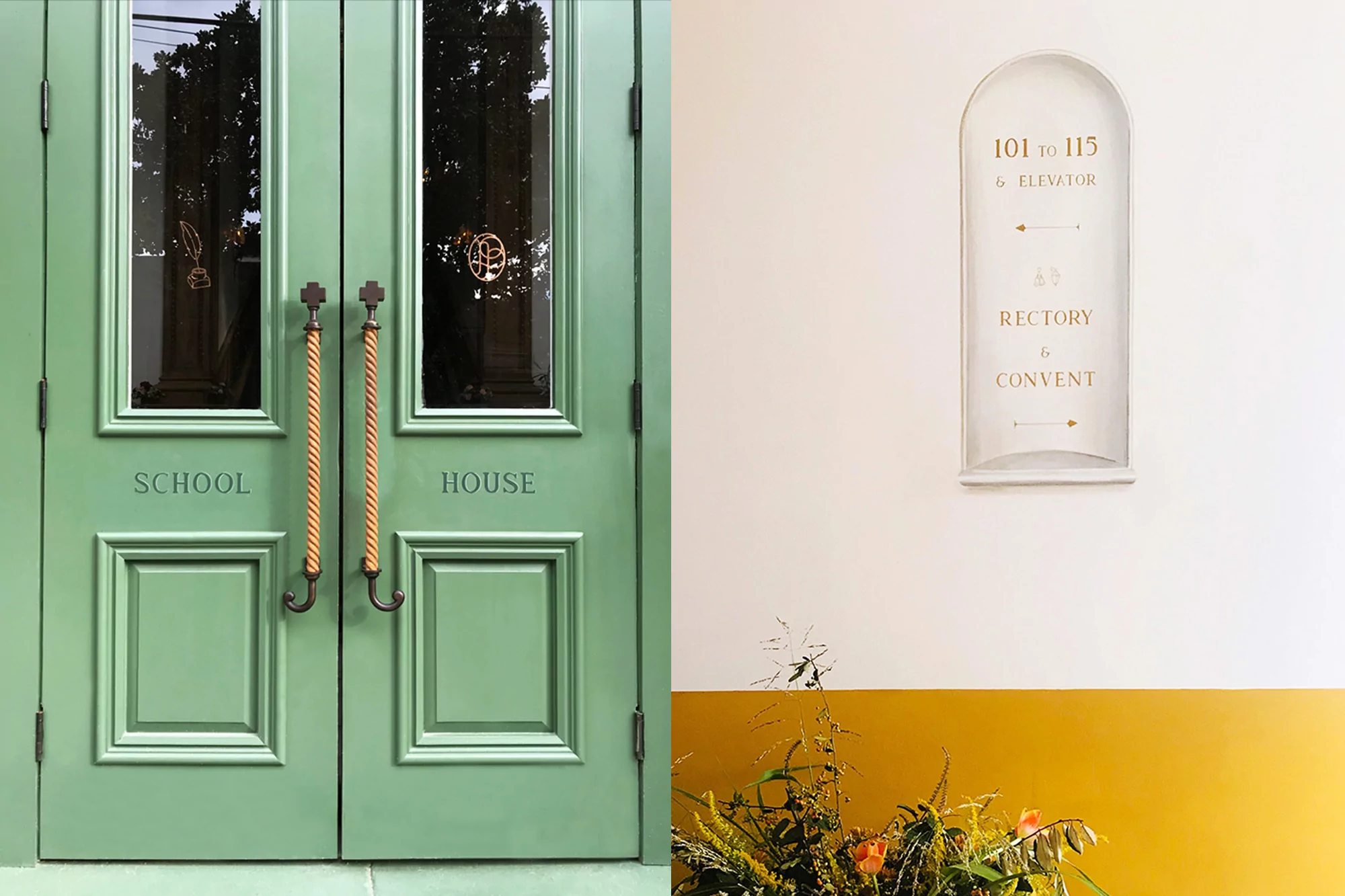 Alizée Freudenthal's identity for Hotel Peter & Paul evokes the Catholic history of the venue