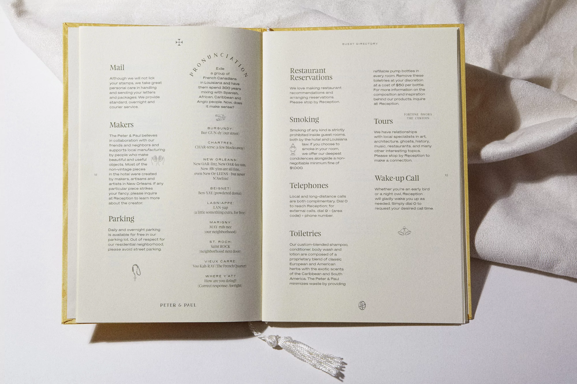 Alizée Freudenthal's identity for Hotel Peter & Paul evokes the Catholic history of the venue