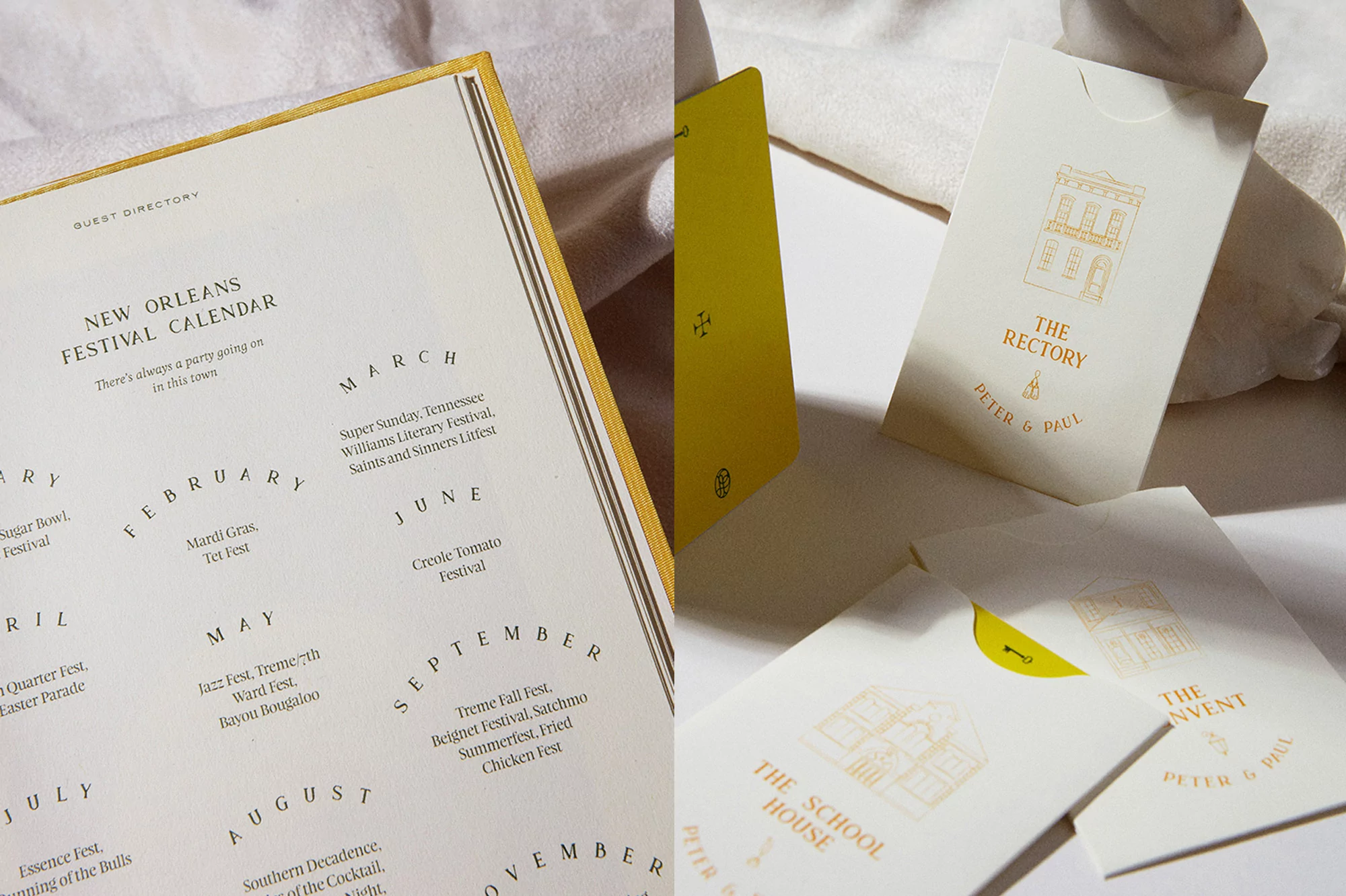 Alizée Freudenthal's identity for Hotel Peter & Paul evokes the Catholic history of the venue
