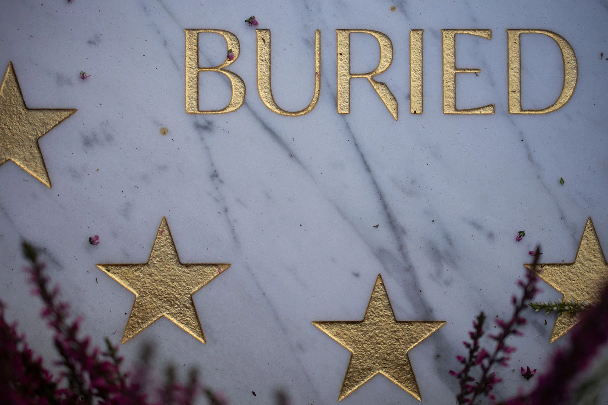 Tim Bengel's exhibition features marble gravestones engraved with a custom serif typeface
