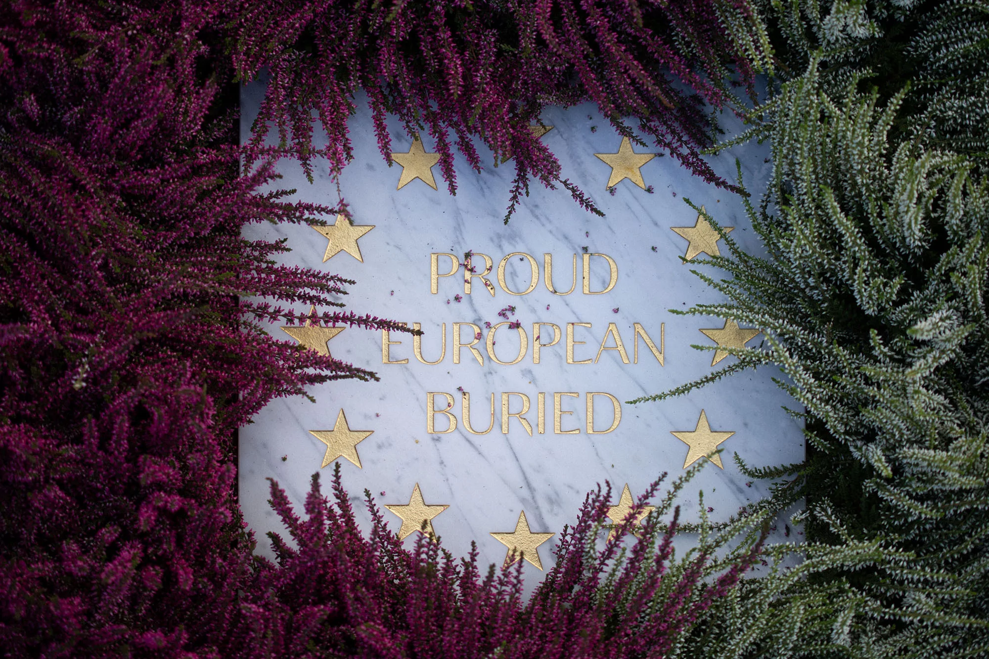 Tim Bengel's exhibition features marble gravestones engraved with a custom serif typeface