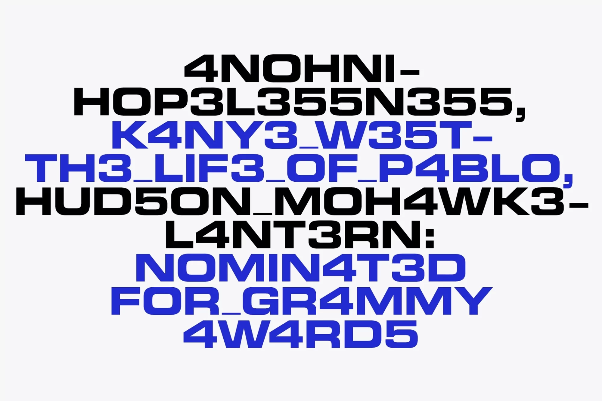 HelloMe rebrands musician Hudson Mohawke with a Leetspeak inspired identity