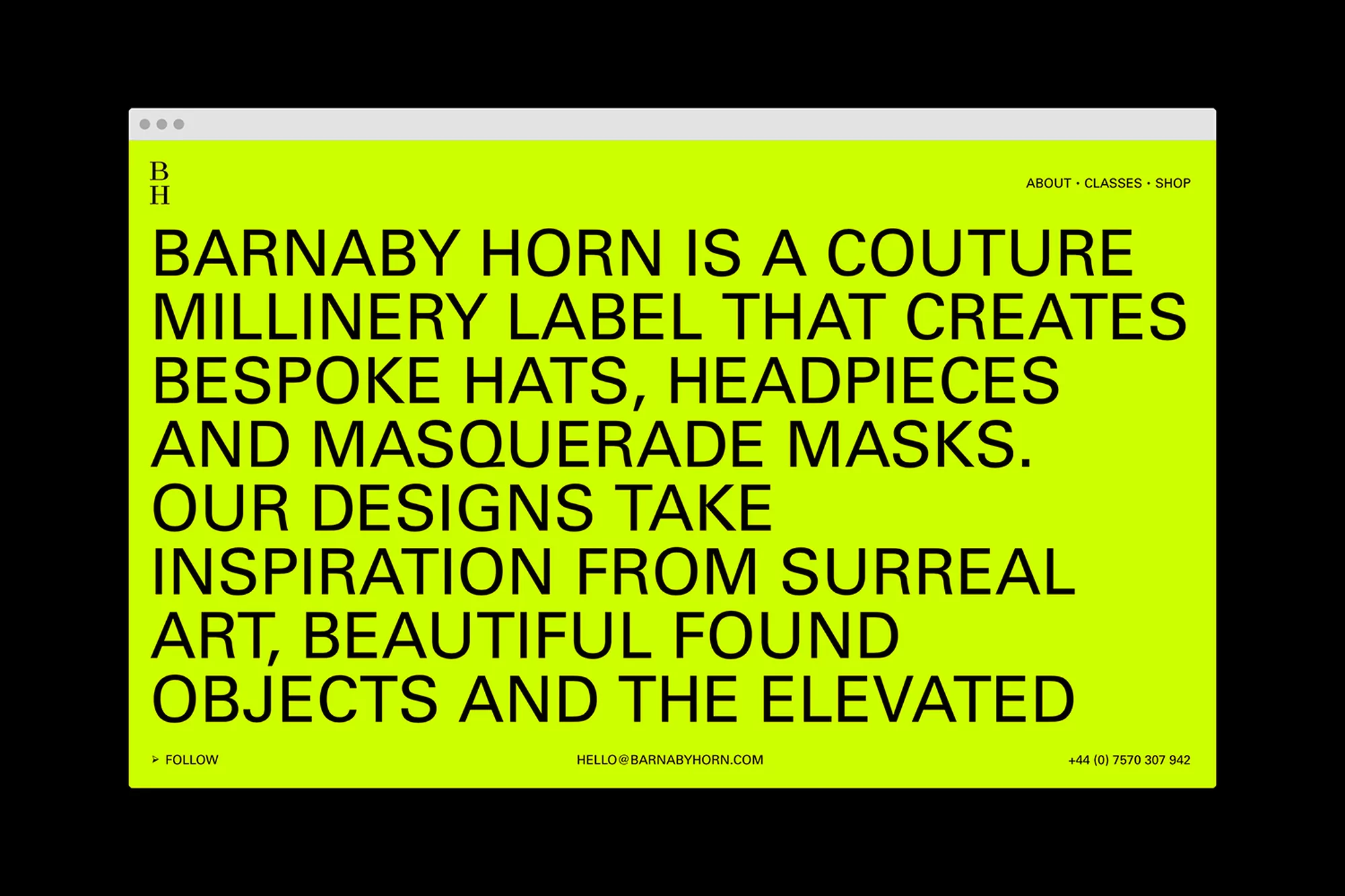Barnaby Horn by Saul Studio