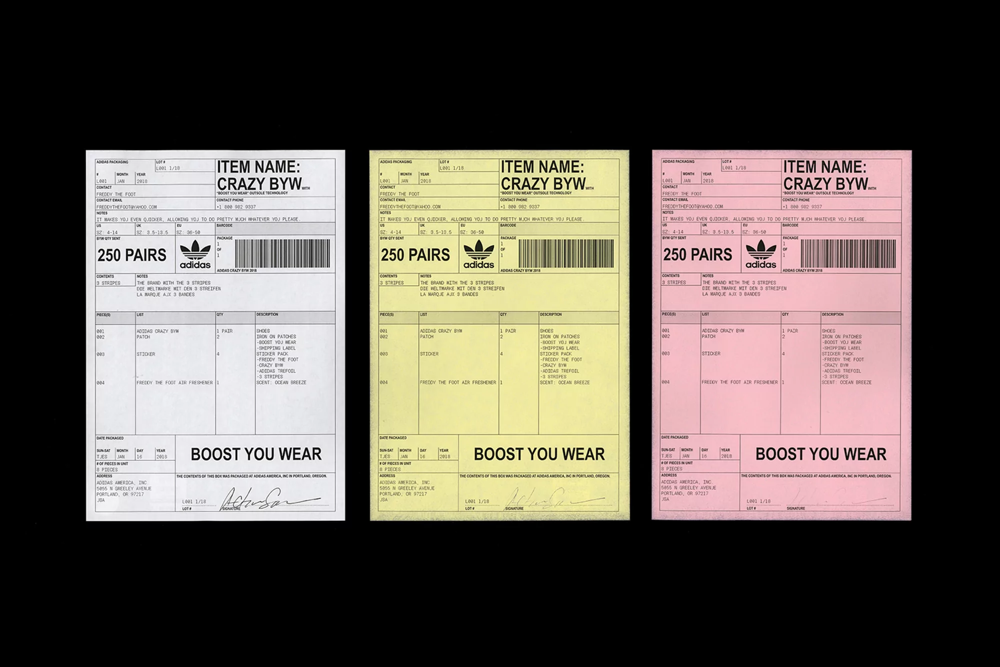 Adidas Crazy BYW Packaging by Actual Source